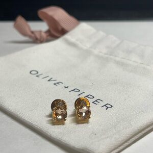 Olive + Piper Gold and Pink Earrings